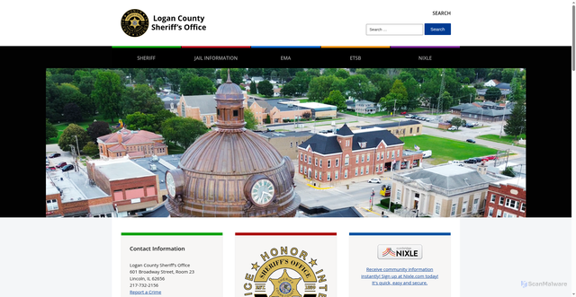Security scan screenshot of https://sheriffloganil.gov/