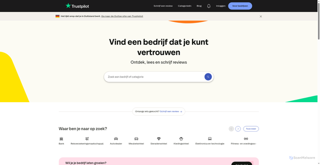 Security scan screenshot of https://nl-be.trustpilot.com
