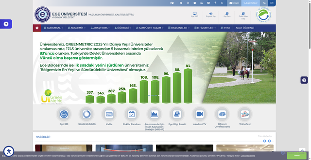 Security scan screenshot of https://egeweb.ege.edu.tr