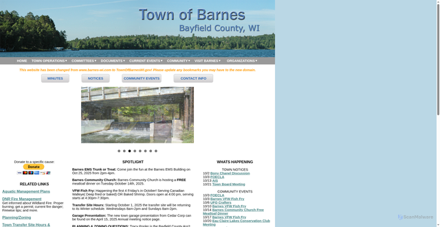 Security scan screenshot of https://townofbarneswi.gov/