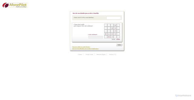 Security scan screenshot of www.afonepilot.com
