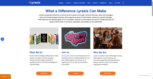 Security scan screenshot of https://lyrasis.org