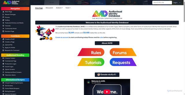 Security scan screenshot of https://avid.wiki