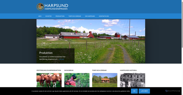 Security scan screenshot of https://www.harpsund.se/