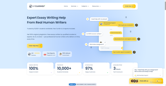 Security scan screenshot of https://myclasshelp.pages.dev/rewriting-service/