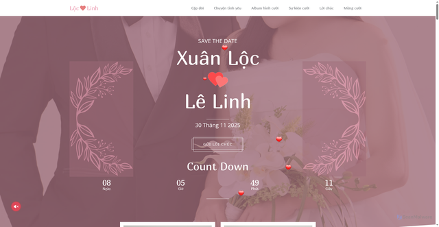 Security scan screenshot of https://loc-s2-linh-wedding.asia/