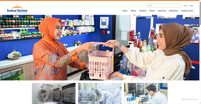 Security scan screenshot of https://kimiafarma.co.id