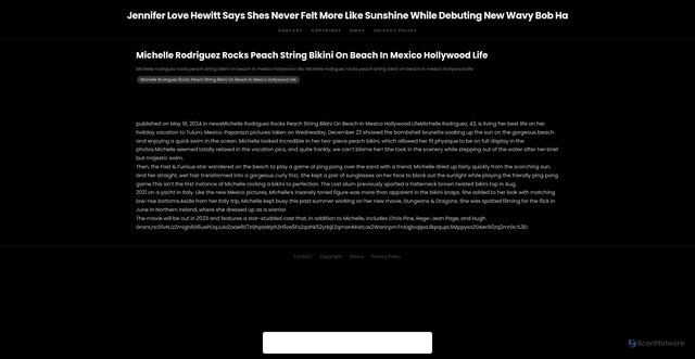 Security scan screenshot of https://youniqebrandhugo-sh3wzh7r9l.edgeone.app/20762-michelle-rodriguez-rocks-peach-string-bikini-on-beach-in-mexico-hollywood-life.html