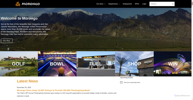 Security scan screenshot of https://morongonation.org/