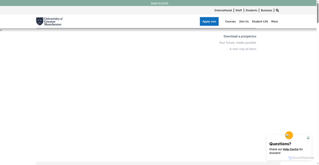 Security scan screenshot of https://greatermanchester.ac.uk/