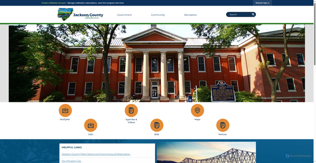 Security scan screenshot of https://jacksoncountyal.gov/