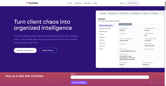 Security scan screenshot of https://www.yourstake.org/