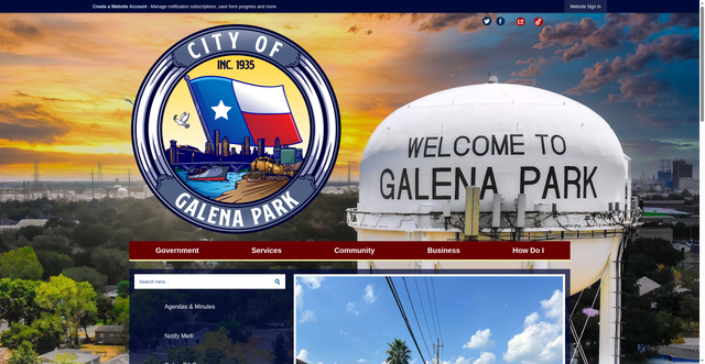 Security scan screenshot of https://cityofgalenapark-tx.gov/