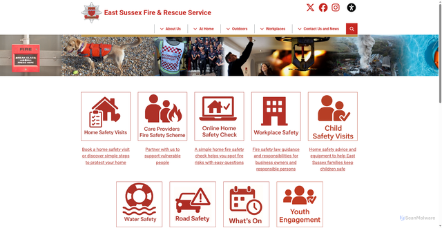 Security scan screenshot of https://www.esfrs.org/