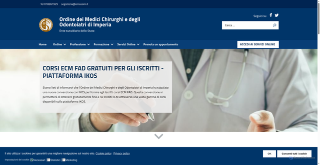 Security scan screenshot of https://www.omceoim.it/