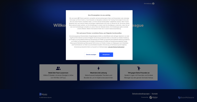 Security scan screenshot of https://fantasy.20min.ch