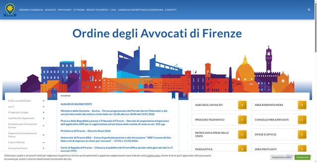 Security scan screenshot of https://www.ordineavvocatifirenze.eu/