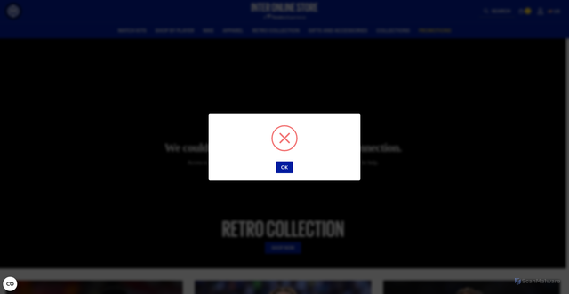 Security scan screenshot of https://store.inter.it/us