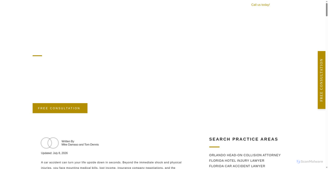 Security scan screenshot of https://whkpa.com/orlando/car-accident-lawyer/