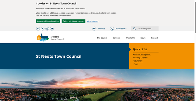 Security scan screenshot of https://www.stneots-tc.gov.uk/