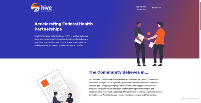 Security scan screenshot of https://www.hive.gov/