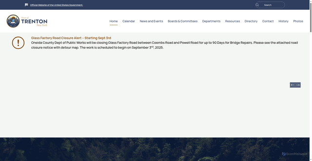 Security scan screenshot of https://trentonny.gov/
