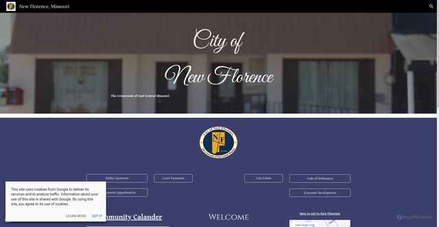 Security scan screenshot of https://www.newflorencemo.gov/