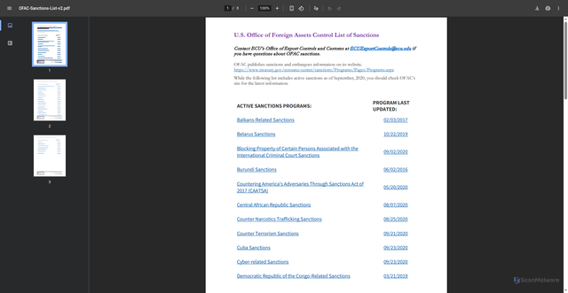 Security scan screenshot of https://rede.ecu.edu/oecc/wp-content/pv-uploads/sites/427/2018/08/OFAC-Sanctions-List-v2.pdf