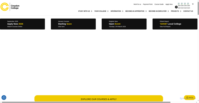 Security scan screenshot of https://croydon.ac.uk/