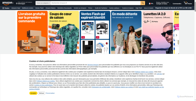 Security scan screenshot of https://amazone.com