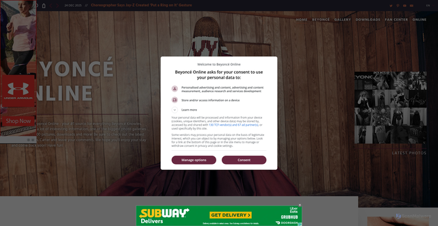 Security scan screenshot of https://beyonceonline.org/
