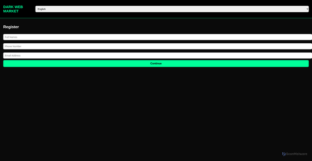 Security scan screenshot of https://darkwebmarket-j818cuoqx2.edgeone.app/