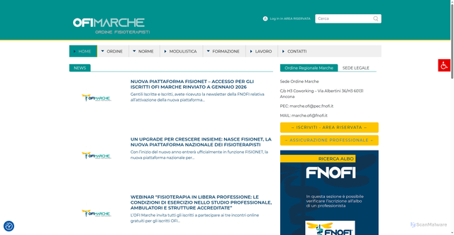 Security scan screenshot of https://www.fnofi.it/ofi-marche/