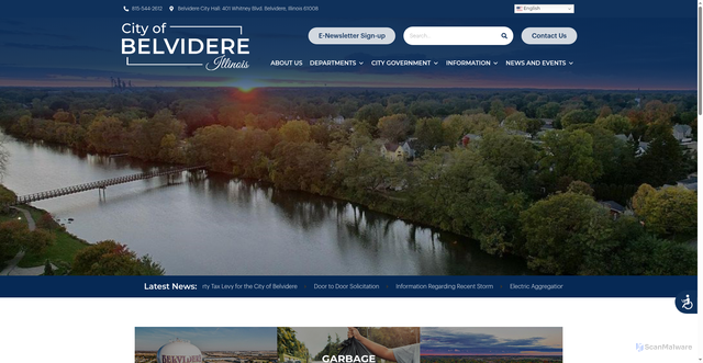 Security scan screenshot of https://www.belvidereil.gov/