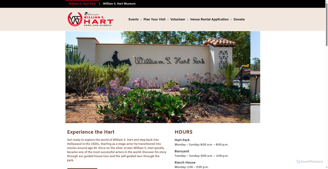 Security scan screenshot of https://hartpark.santaclarita.gov/