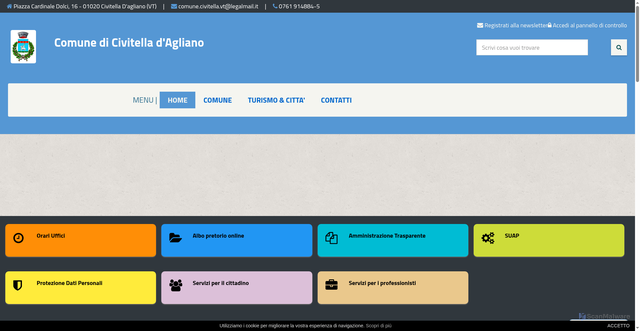 Security scan screenshot of https://comune.civitelladagliano.vt.it/