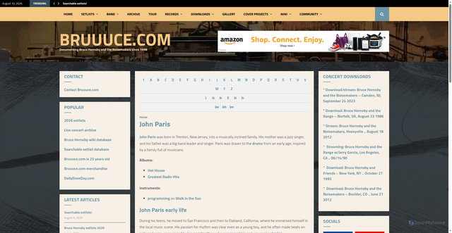 Security scan screenshot of https://bruuuce.com/wiki/john-paris/