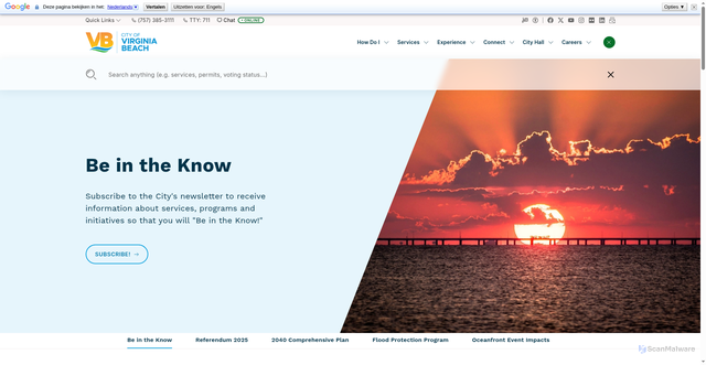 Security scan screenshot of https://virginiabeach.gov/