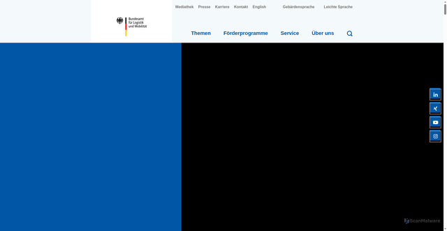 Security scan screenshot of http://www.bag.bund.de