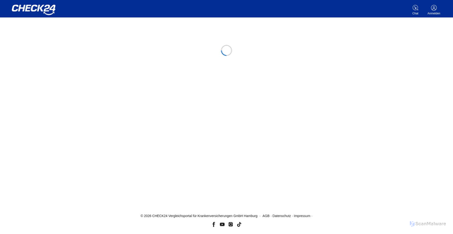 Security scan screenshot of https://zusatzversicherung.check24.de