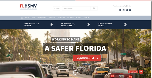 Security scan screenshot of https://www.flhsmv.gov/