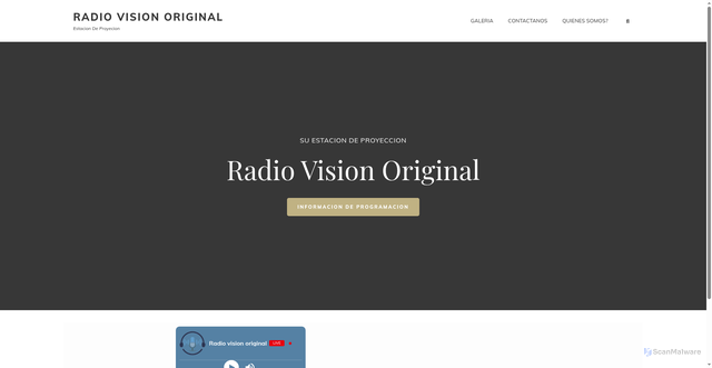 Security scan screenshot of https://radiovisionoriginal.com/