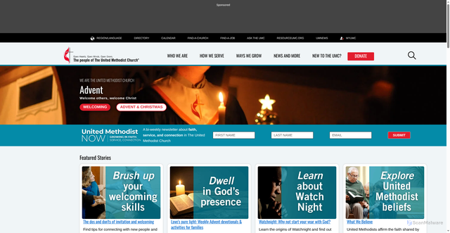 Security scan screenshot of https://www.umc.org