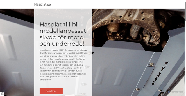 Security scan screenshot of https://xn--hasplt-mua.se