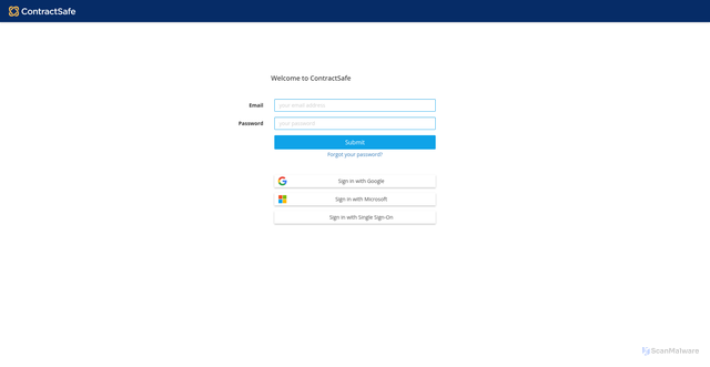 Security scan screenshot of https://app.contractsafe.com