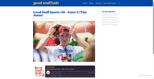 Security scan screenshot of https://goodstuffpod.com/good-stuff-sports-10-eater-x-tim-janus/