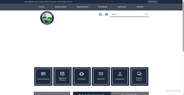 Security scan screenshot of https://oliversprings-tn.gov/
