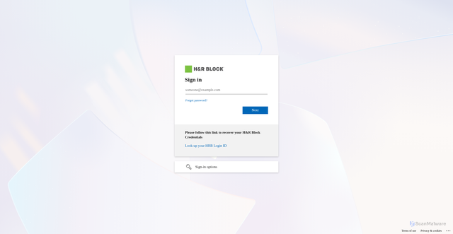 Security scan screenshot of https://clientservices-ert.hrblock.com