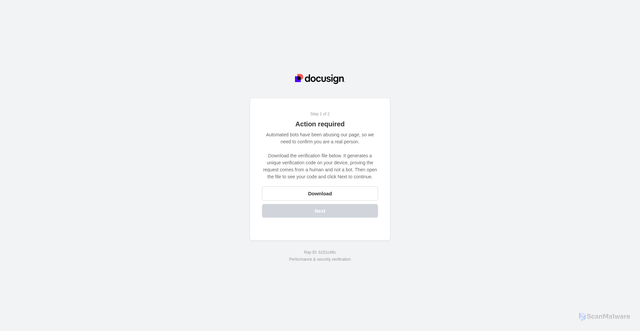 Security scan screenshot of http://www.account.docusign.us.ci/