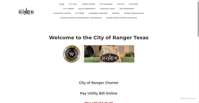 Security scan screenshot of https://www.rangertx.gov/